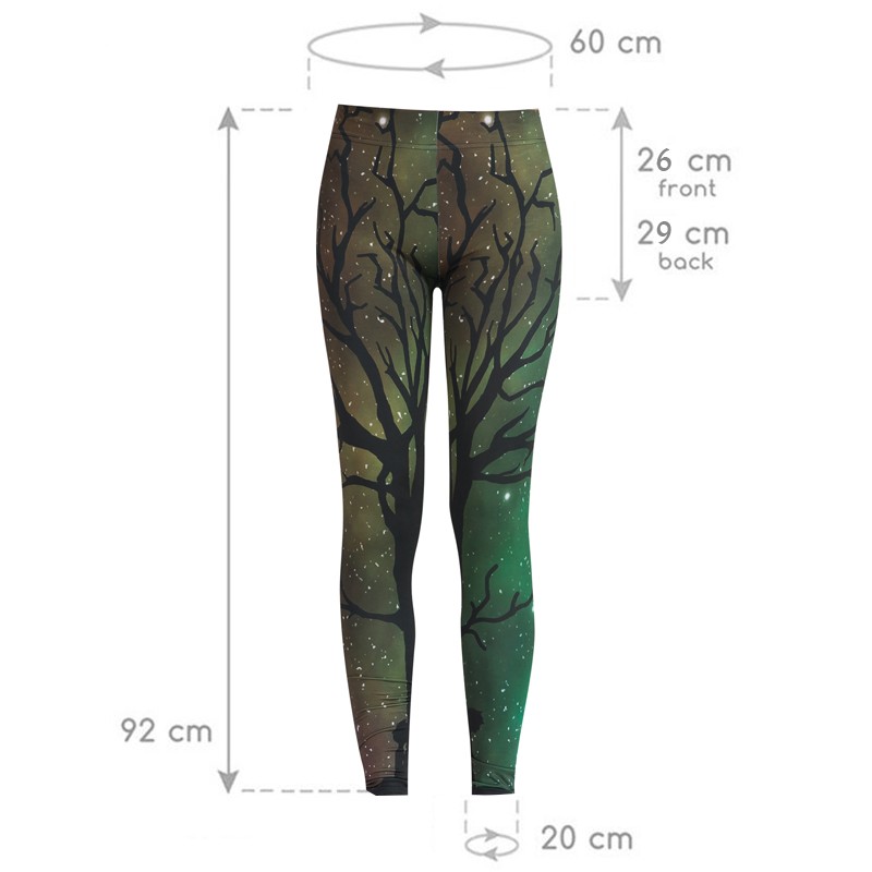 Women's Yoga Leggings Green tree print Yoga pants for women